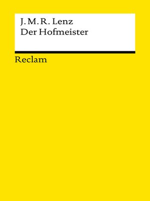 cover image of Der Hofmeister oder Vorteile der Privaterziehung